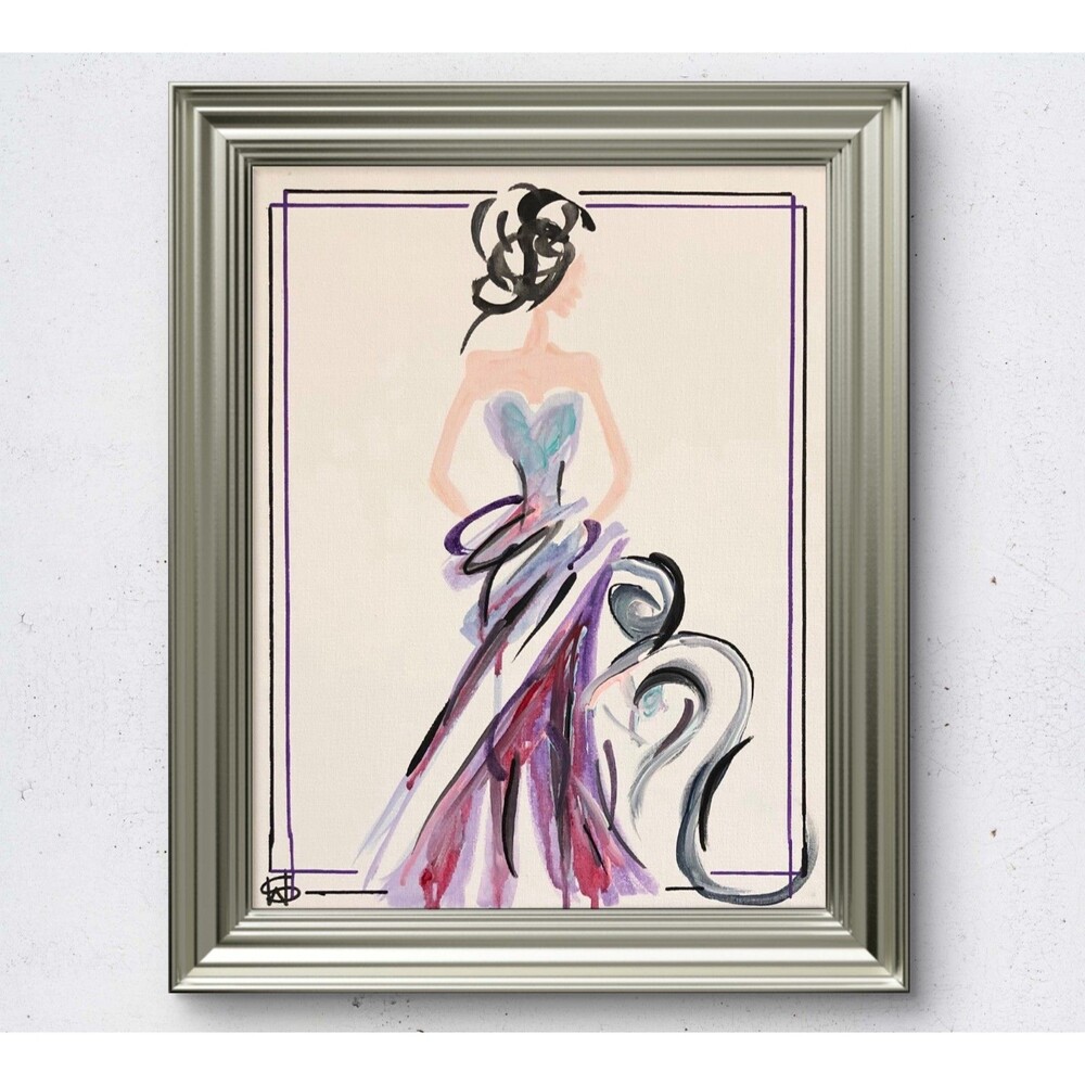 WS original figurative fine art 14X11 canvas modern expressionist painting